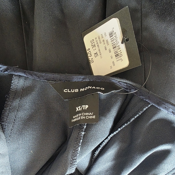 *CLUB MONACO* NWT Wide neck flare tank top in blueberry navy blue - Picture 8 of 8